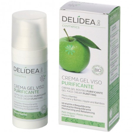 crema gel viso purificante mela e bambù