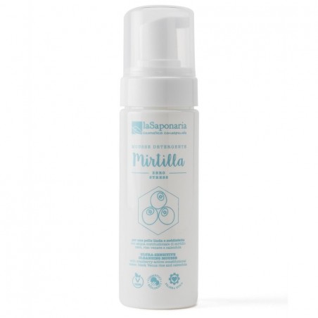 mousse detergente mirtilla