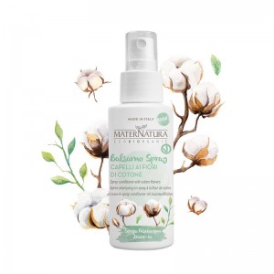 MaterNatura Balsamo spray capelli ai fiori di cotone