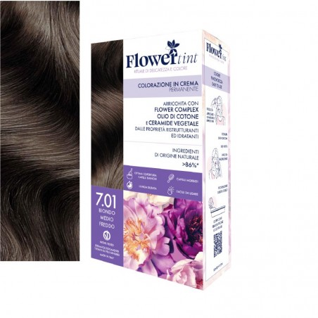 colorazione in crema per capelli  - 7.01 biondo medio freddo