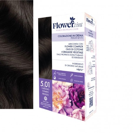 colorazione in crema per capelli  - 5.01 castano chiaro freddo